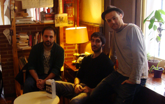 Ángel Martín, Nacho Laseca y Alfredo Noval, de la compañía Malalengua.