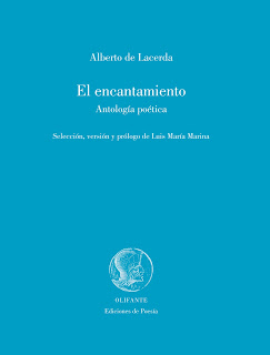 Portada de la antología 'El encantamiento', de Alberto de Lacerda (Ed. Olifante).
