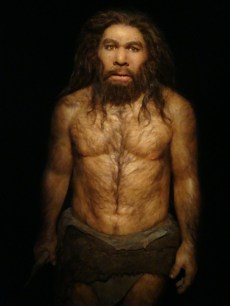 Reconstrucción de un hombre de Neandertal, por Marion Sabourdy.