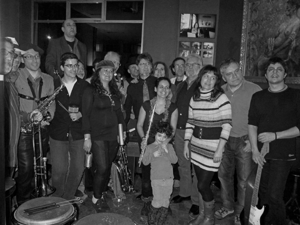 Los músicos en la sesión del jueves 7 de marzo. Foto: Abel Morán.