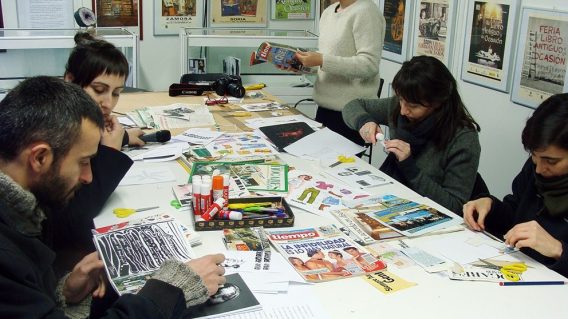 Taller organizado por el Colectivo Elefante Rosa Poesía. Foto: L. Fraile.