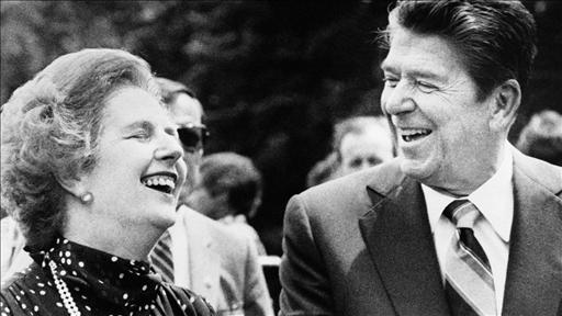 Margaret Thatcher y Ronald Reagan. Photo: AP.