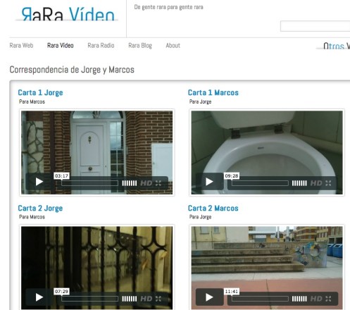 Página donde se pueden ver las correspondencias entre los participantes del taller 'Yo/Nosotros' (Musac).