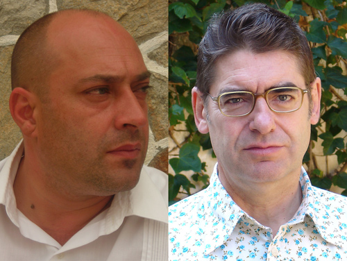 Los poetas leoneses Víctor M. Díez e Ildefonso Rodríguez.