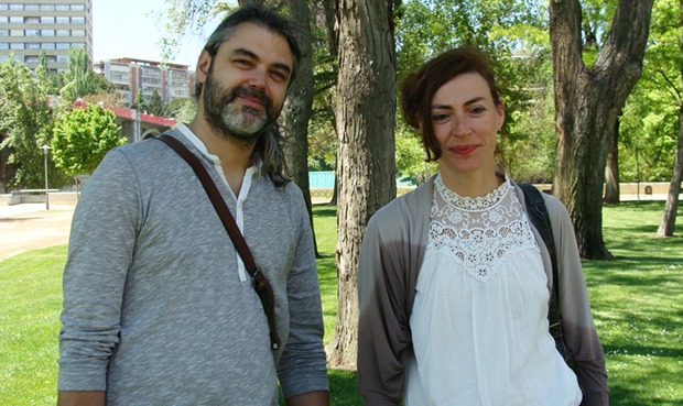 Félix Fradejas y Marta Ruiz de Viñaspre, integrantes de 'Ghetto 13-26'. Foto: L. Fraile.