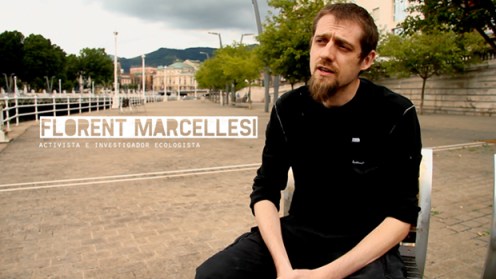Florent Marcellesi, activista e investigador ecologista, entrevistado durante el documental.