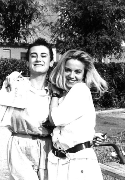 Amparo Martínez y Ángela Domínguez en 1986. Foto: Andrés S. Vilorio.