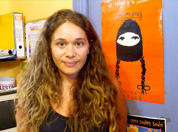 Laura Cela, trabajadora social e integrante de la Oficina de Derechos Sociales Baladrinas. Foto: Laura Fraile.