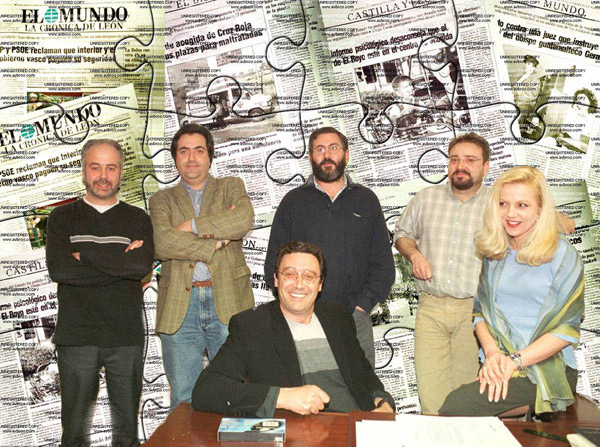 Mauri, Cachafeiro, Ful, Dani, Ángela y José Luis Estrada (en el centro). Fotografía: Mauricio Peña.