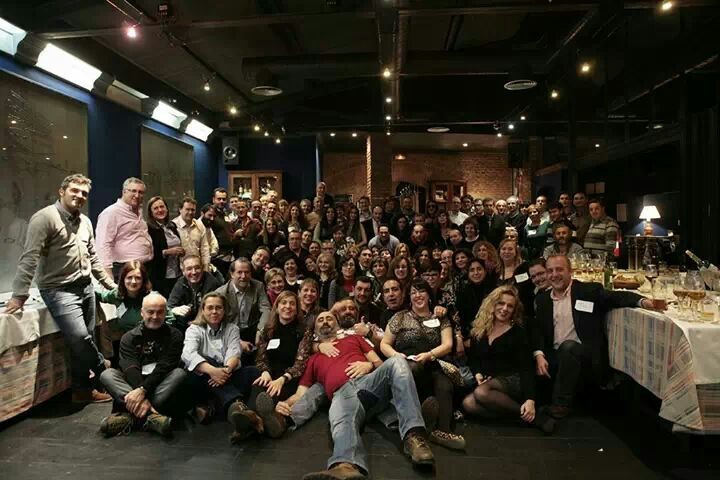 Foto de familia de los ex-crónicos, tomada el 3 de enero de 2014. © Fotografía: Daniel Martín.