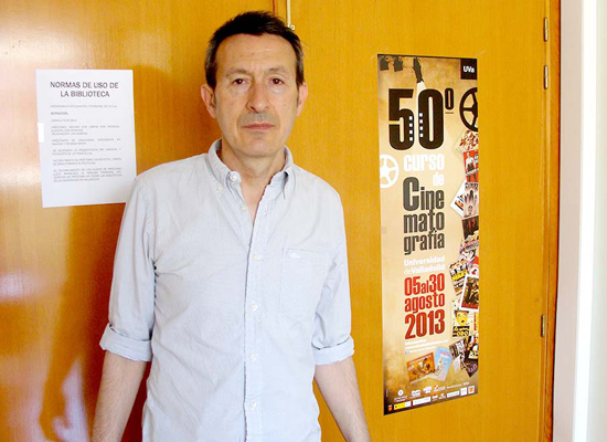 Javier Castán, director del Curso de Cinematografía de la Universidad de Valladolid. Foto: L. Fraile.