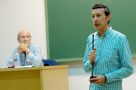 Javier Angulo (director de la SEMINCI) y Javier Castán (director de la Cátedra de Cine de la UVa). Foto: L. Fraile.