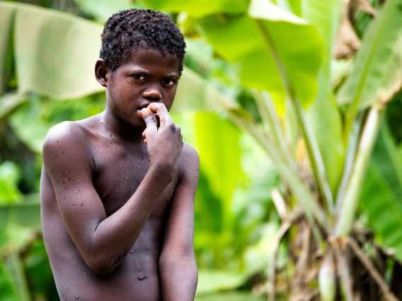 Una de las imágenes que se puede ver en la exposición sobre el país africano. Fotografía de Isabel Rodríguez.