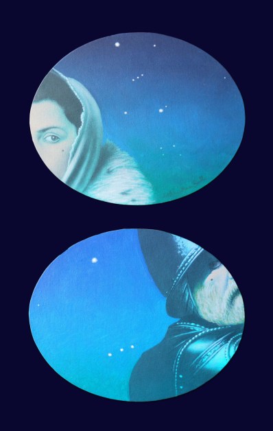 ADOLFO ALVAREZ BARTHE. AMANTES SEPARADOS. 2013 temple vinílico-lienzo-cartón. copia