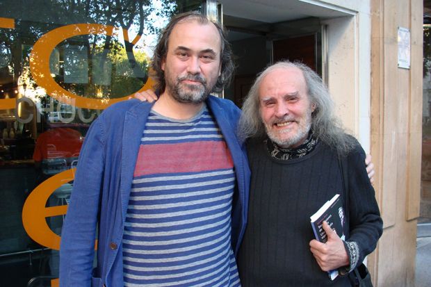 Arturo Dueñas junto a Juan Ignacio Miralles `Licas´, que formó parte de Teatro Corsario. Foto: L. Fraile.