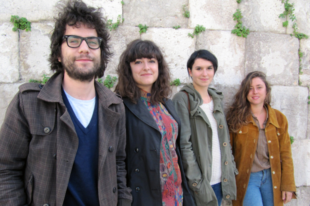 Cuatro de los integrantes del proyecto Mapping Art, que se desarrollará en noviembre en el LAVA. Foto: María Nieto.