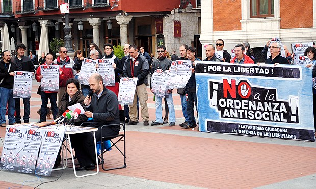 Rueda de prensa de la Plataforma Ciudadana en Defensa de las Libertades de Valladolid. Foto: últimoCero