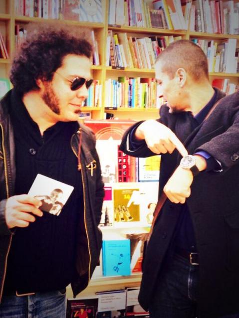 El editor Fabio de la Flor y el cineasta Rodrigo Cortés.  © Fotografía: Damià Gallardo.