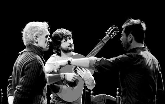 Miguel Poveda, "Chicuelo" y Amargós