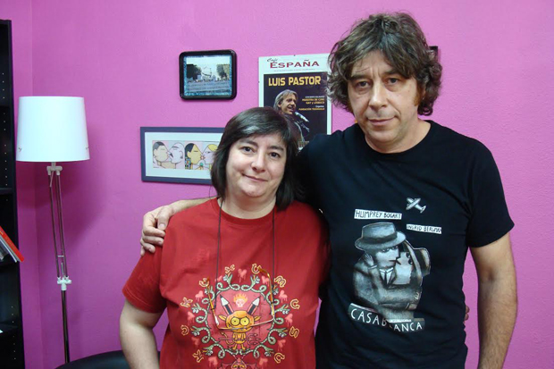 Yolanda Rodríguez y Morgan López, dos de los organizadores del Cinhomo. Foto: L. Fraile.