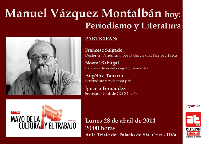 El cartel del acto en Valladolid.