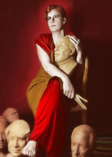 Charo Acera en una de las imágenes de la exposición "Invocando a Lempicka". © Fotografía: Julia D. Velázquez.