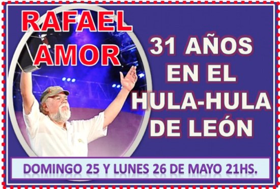 Rafael Amor, fiel a su cita anual en el Hula Hula desde hace 31 años.