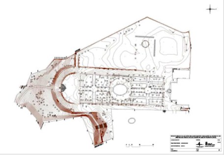 Plano topográfico del proyecto de restauración.