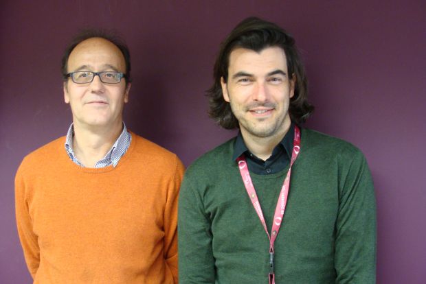 Javier Jiménez (presidente de la Asociación de Malabaristas de Madrid) y Yohann Floch (coordinador de FACE). Foto: L. Fraile.
