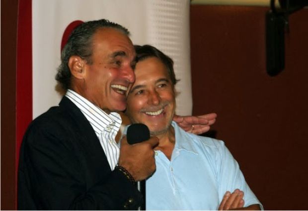 Mario Conde y Daniel Movilla en un acto de Sociedad Civil y Democracia.