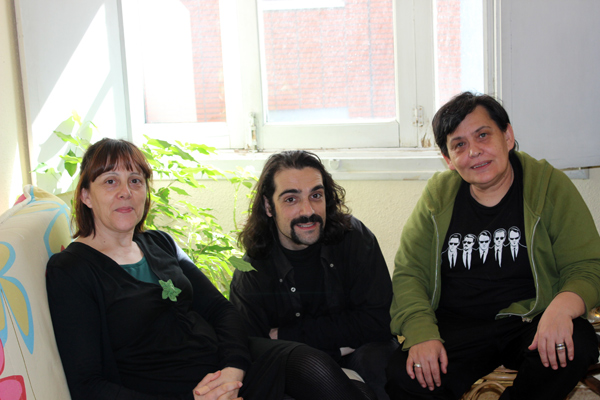 De izquierda a derecha: Chus Aguado, Félix Muñiz y Cruz G. Casado. © Fotografía: Magdalena Alejo.