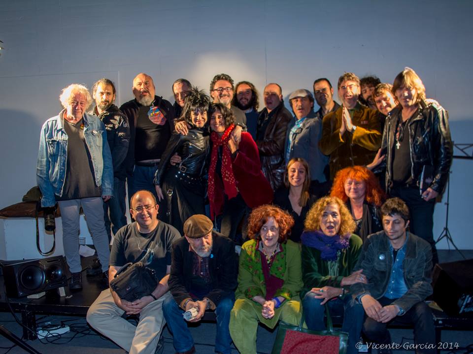 Algunos de los participantes en la "Encrucijada", el sábado, 31 de mayo. © Fotografía: Vicente García.