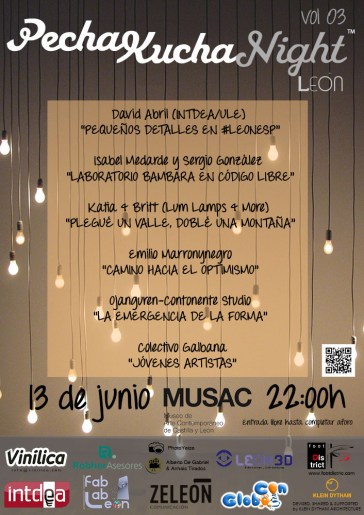 Cartel de la tercera edición de PechaKucha Night. 