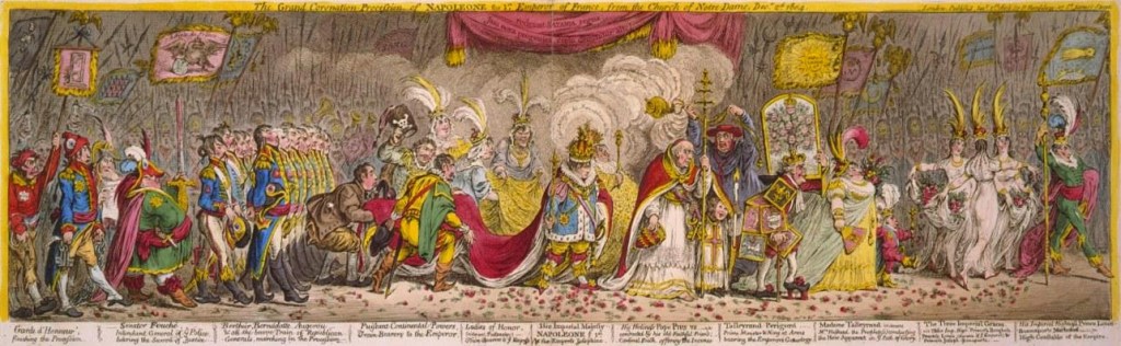 Caricatura de James Gillray contra Napoleón.