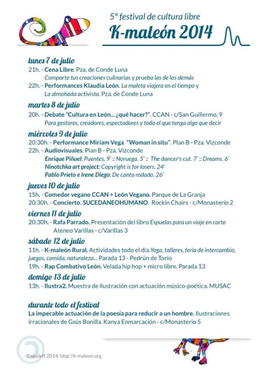 Cartel "K-maleón" 2014.