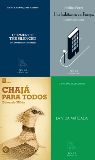 Portadas de cuatro libros de colaboradores de Tam Tam Press.