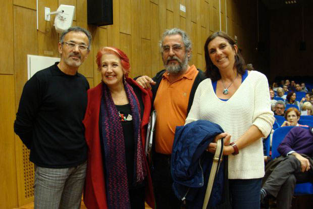 Antonio Corbillón, Rosa Mª Calaf, Luis Pérez y Esther Doménech. Foto: L. Fraile.