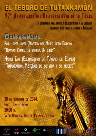 Tesoro de Tutankhamón. Cartel Conferencias