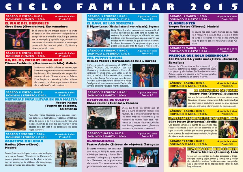 Programación Teatro San Francisco (León).