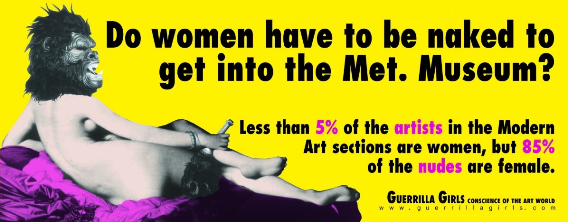 Una de las imágenes creadas por este colectivo. Fotografía: Guerrilla Girls. 