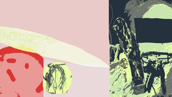 Una de las obras de la exposición de Carlos Piñel, "Diálogos con Antonio Gamoneda", en la galería salmantina Adora Calvo.