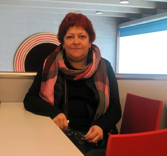 La artista rumana Lia Perjovschi. Fotografía: Eloísa Otero