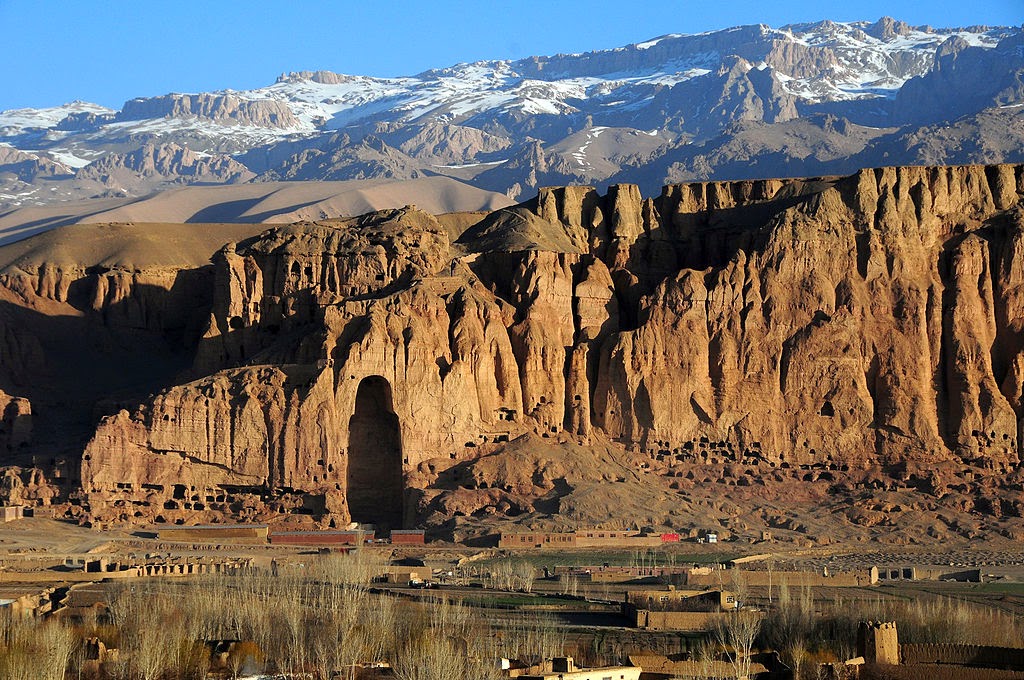 El valle de Bamiyan, en Afganistán, donde se encontraban los dos antiquísimos budas destruidos por los Talibán.