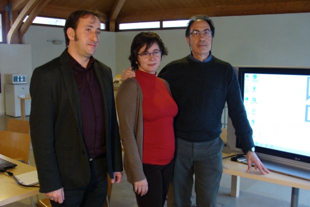 Rafael Peña, Elisa Colías y Miguel Ángel Pérez, miembros de GesCulCyL. © Fotografía: L. Fraile.
