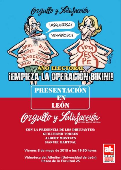 Cartel de la presentación en León.