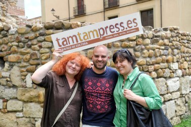 Eloísa Otero, Sergio Jorge y Camino Sayago, fundadores de TAM TAM PRESS. © Fotografía: Daniel Martín (La Nueva Crónica de León).