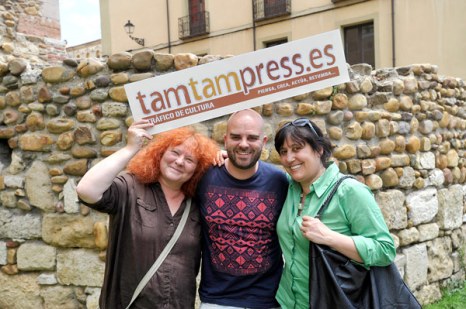 Eloísa Otero, Sergio Jorge y Camino Sayago, fundadores de TAM TAM PRESS. © Fotografía: Daniel Martín (La Nueva Crónica de León).