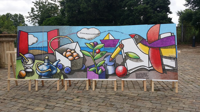 Mural de Manuel Sierra en la Maternidad de Elne (Francia).