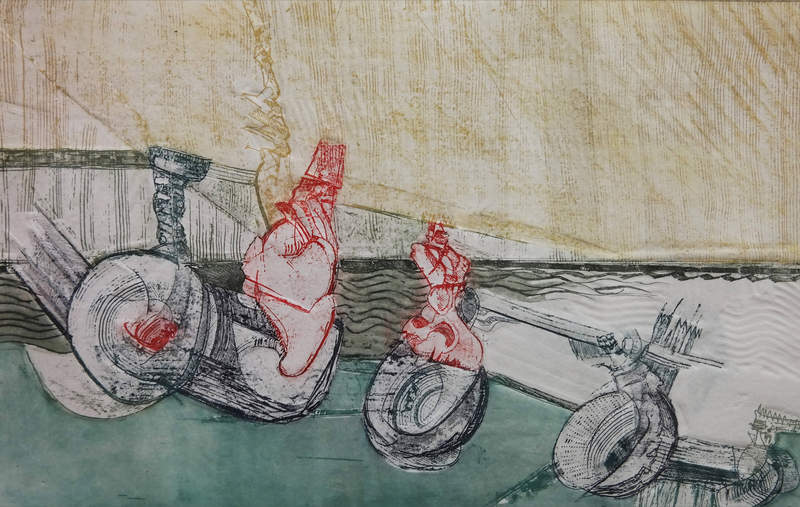 Detalle de una obra de Lucio Muñoz que se puede ver en Gordoncillo.