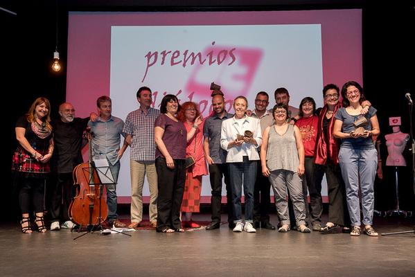 Todos los premiados, al finalizar la gala de entrega.